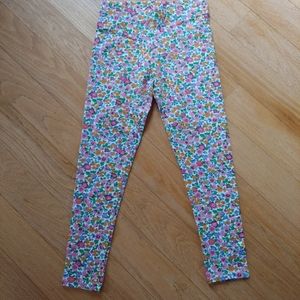 Mini Boden Floral cotton stretch leggings size 7-8